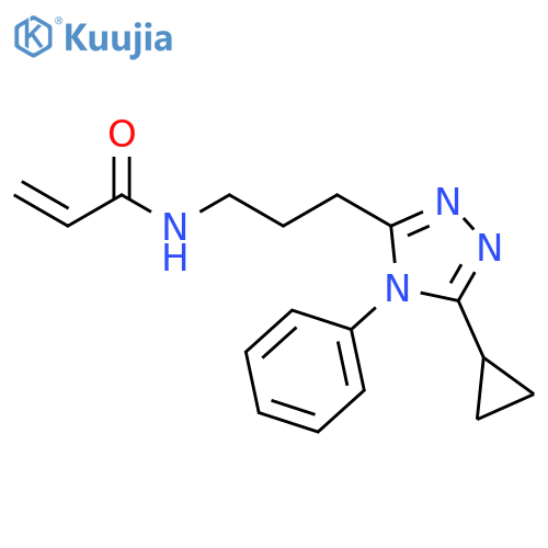 N-[3-(5-Cyclopropyl-4-phenyl-4H-1,2,4-triazol-3-yl)propyl]-2-propenamide structure