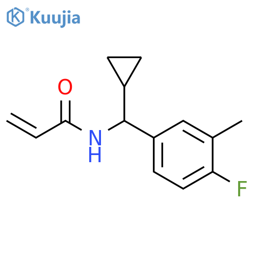 N-cyclopropyl(4-fluoro-3-methylphenyl)methylprop-2-enamide structure