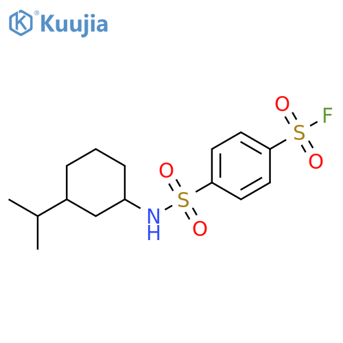 4-[[[3-(1-Methylethyl)cyclohexyl]amino]sulfonyl]benzenesulfonyl fluoride structure