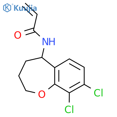 N-(8,9-Dichloro-2,3,4,5-tetrahydro-1-benzoxepin-5-yl)prop-2-enamide structure