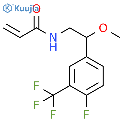 N-{2-4-fluoro-3-(trifluoromethyl)phenyl-2-methoxyethyl}prop-2-enamide structure