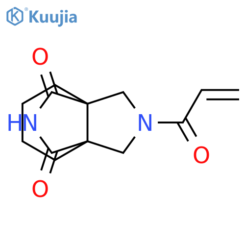11-(prop-2-enoyl)-8,11-diazatricyclo4.3.3.0,1,6dodecane-7,9-dione structure