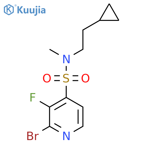 2-bromo-N-(2-cyclopropylethyl)-3-fluoro-N-methylpyridine-4-sulfonamide structure
