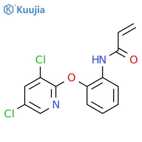 N-{2-(3,5-dichloropyridin-2-yl)oxyphenyl}prop-2-enamide structure