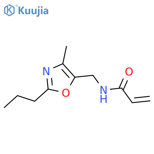 N-(4-methyl-2-propyl-1,3-oxazol-5-yl)methylprop-2-enamide structure