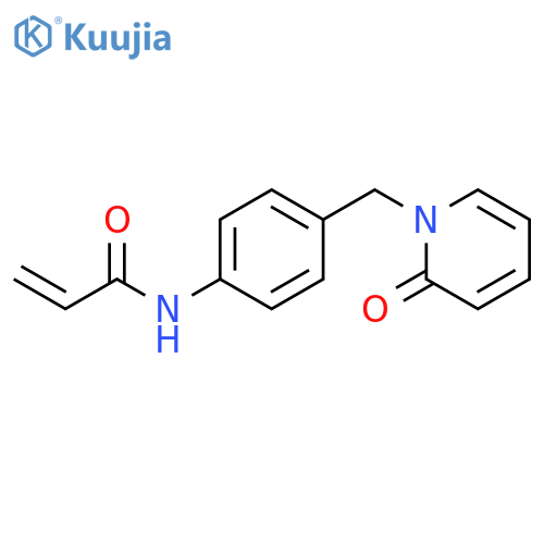 N-{4-(2-oxo-1,2-dihydropyridin-1-yl)methylphenyl}prop-2-enamide structure