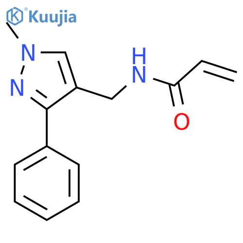 N-(1-methyl-3-phenyl-1H-pyrazol-4-yl)methylprop-2-enamide structure