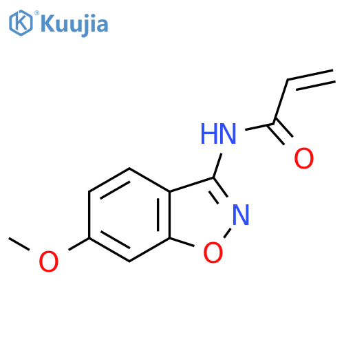 N-(6-methoxy-1,2-benzoxazol-3-yl)prop-2-enamide structure