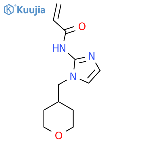 N-{1-(oxan-4-yl)methyl-1H-imidazol-2-yl}prop-2-enamide structure
