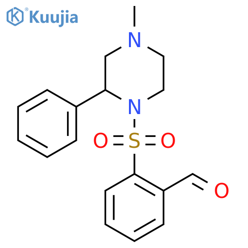 2-(4-Methyl-2-phenylpiperazin-1-yl)sulfonylbenzaldehyde structure
