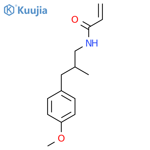 N-3-(4-methoxyphenyl)-2-methylpropylprop-2-enamide structure