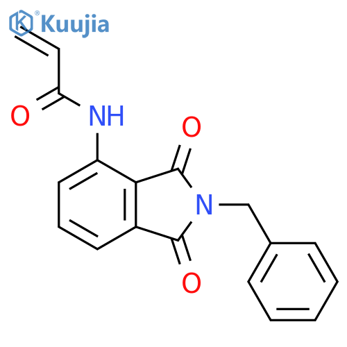 N-(2-benzyl-1,3-dioxo-2,3-dihydro-1H-isoindol-4-yl)prop-2-enamide structure