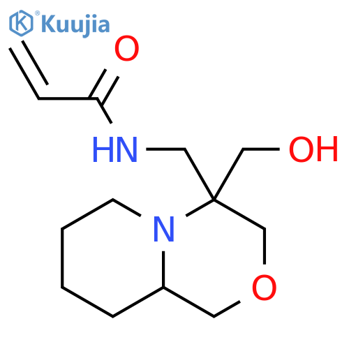 N-{4-(hydroxymethyl)-octahydropyrido2,1-cmorpholin-4-ylmethyl}prop-2-enamide structure