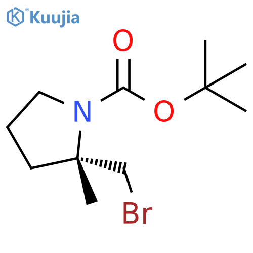 tert-butyl (2S)-2-(bromomethyl)-2-methyl-pyrrolidine-1-carboxylate structure