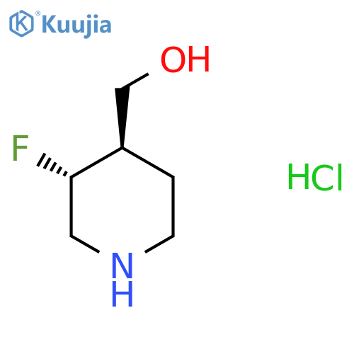 [(3R,4R)-3-fluoro-4-piperidyl]methanol;hydrochloride structure