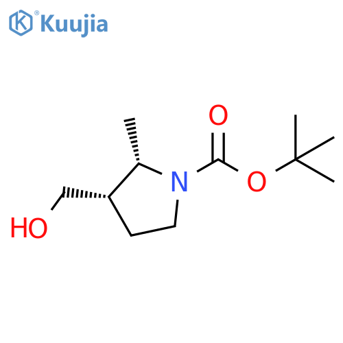 tert-butyl (2S,3S)-3-(hydroxymethyl)-2-methyl-pyrrolidine-1-carboxylate structure