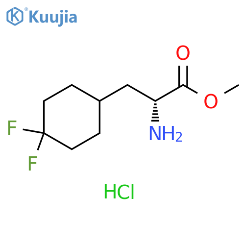 methyl (2R)-2-amino-3-(4,4-difluorocyclohexyl)propanoate;hydrochloride structure