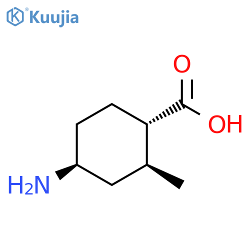 (1S,2S,4S)-4-amino-2-methyl-cyclohexanecarboxylic acid structure