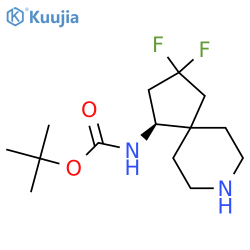 tert-butyl (S)-(3,3-difluoro-8-azaspiro[4.5]decan-1-yl)carbamate structure