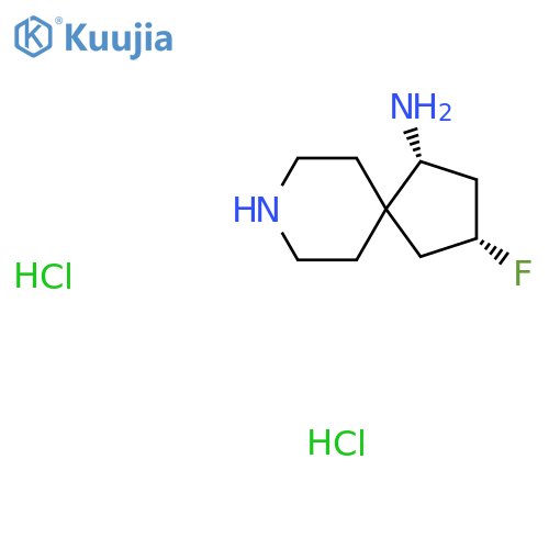 (1R,3R)-3-Fluoro-8-azaspiro[4.5]decan-1-amine dihydrochloride structure