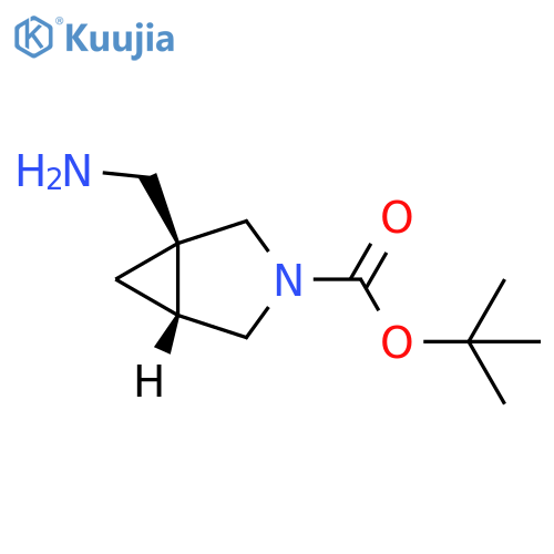 tert-butyl (1S,5R)-1-(aminomethyl)-3-azabicyclo[3.1.0]hexane-3-carboxylate structure