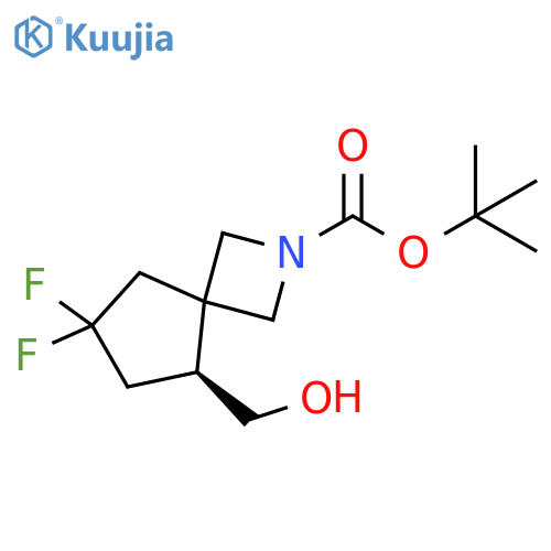tert-butyl (5S)-7,7-difluoro-5-(hydroxymethyl)-2-azaspiro[3.4]octane-2-carboxylate structure