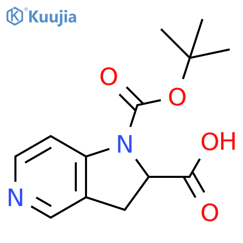 1-tert-butoxycarbonyl-2,3-dihydropyrrolo[3,2-c]pyridine-2-carboxylic acid structure