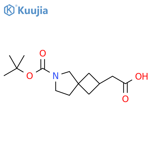 2-{6-[(tert-butoxy)carbonyl]-6-azaspiro[3.4]octan-2-yl}acetic acid structure