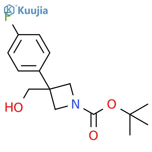 tert-butyl 3-(4-fluorophenyl)-3-(hydroxymethyl)azetidine-1-carboxylate structure