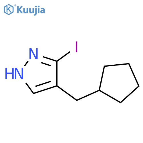 4-(cyclopentylmethyl)-3-iodo-1H-pyrazole structure