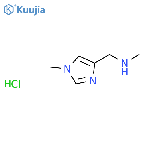 N-methyl-1-(1-methylimidazol-4-yl)methanamine;hydrochloride structure