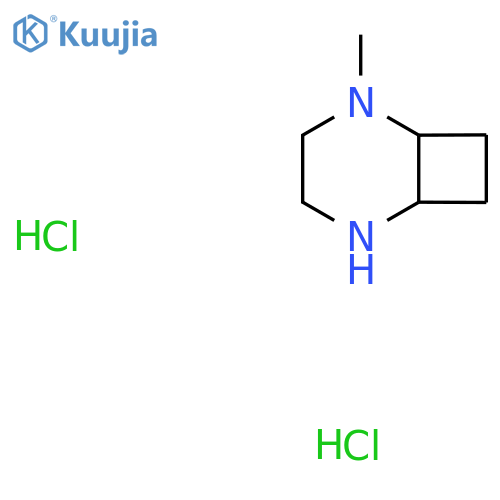 2-Methyl-2,5-diazabicyclo[4.2.0]octane;dihydrochloride structure
