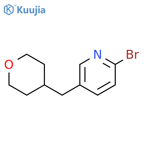 2-bromo-5-[(oxan-4-yl)methyl]pyridine structure