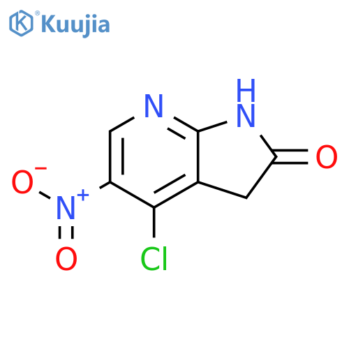 4-chloro-5-nitro-1,3-dihydropyrrolo[2,3-b]pyridin-2-one structure