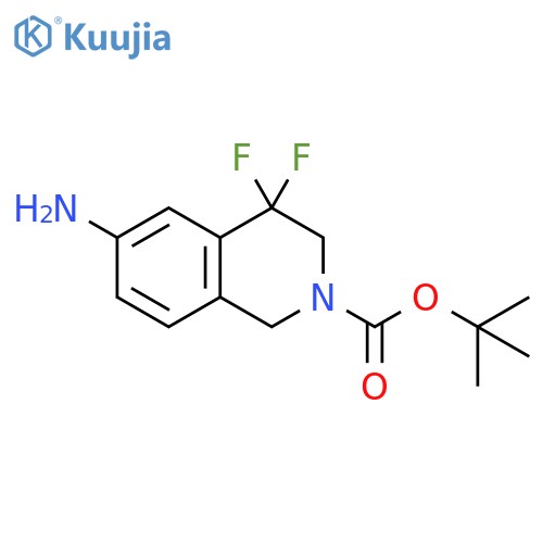 tert-butyl 6-amino-4,4-difluoro-1,3-dihydroisoquinoline-2-carboxylate structure