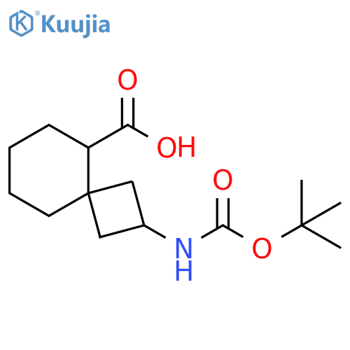 2-(tert-butoxycarbonylamino)spiro[3.5]nonane-9-carboxylic acid structure