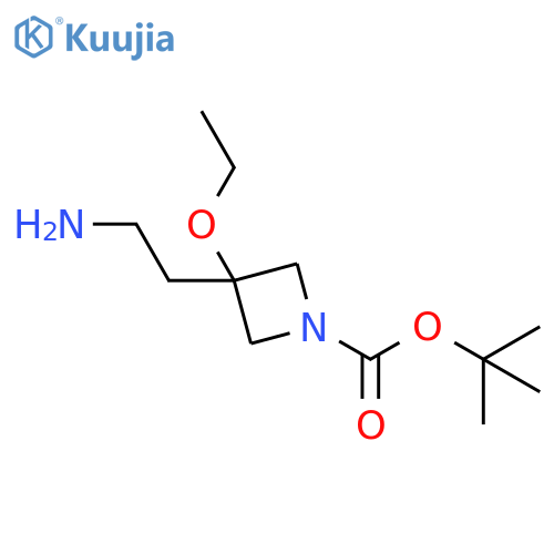 tert-butyl 3-(2-aminoethyl)-3-ethoxy-azetidine-1-carboxylate structure