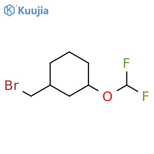 1-(bromomethyl)-3-(difluoromethoxy)cyclohexane structure