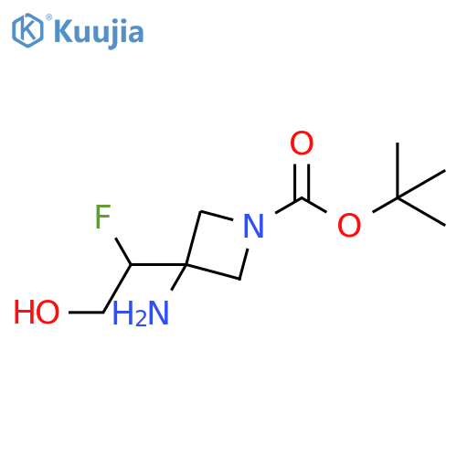 tert-butyl 3-amino-3-(1-fluoro-2-hydroxy-ethyl)azetidine-1-carboxylate structure