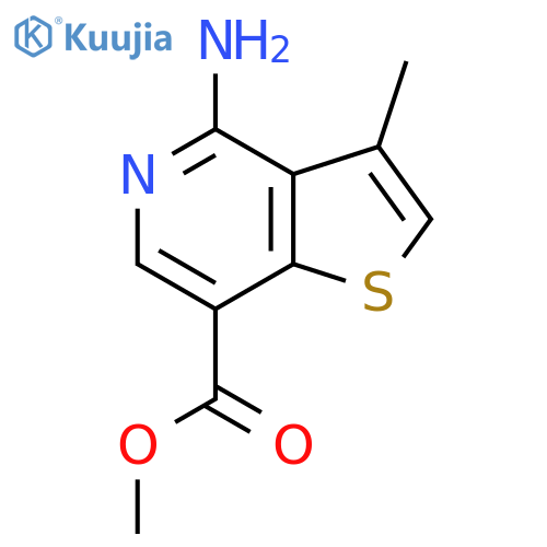 methyl 4-amino-3-methyl-thieno[3,2-c]pyridine-7-carboxylate structure