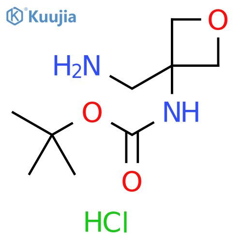 tert-butyl N-[3-(aminomethyl)oxetan-3-yl]carbamate;hydrochloride structure