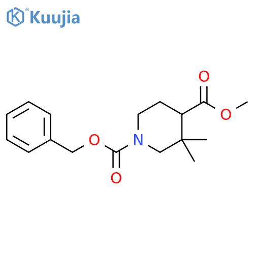 O1-benzyl O4-methyl 3,3-dimethylpiperidine-1,4-dicarboxylate structure