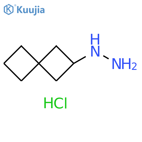 spiro[3.3]heptan-2-ylhydrazine;dihydrochloride structure