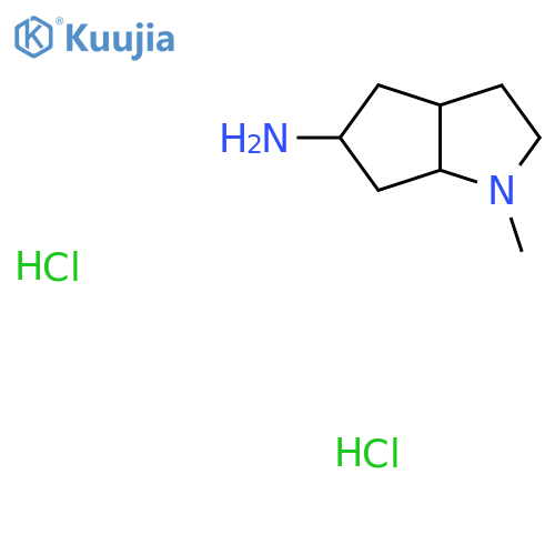 1-methyl-3,3a,4,5,6,6a-hexahydro-2H-cyclopenta[b]pyrrol-5-amine;dihydrochloride structure