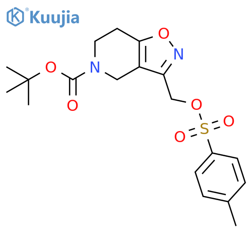 tert-butyl 3-(p-tolylsulfonyloxymethyl)-6,7-dihydro-4H-isoxazolo[4,5-c]pyridine-5-carboxylate structure