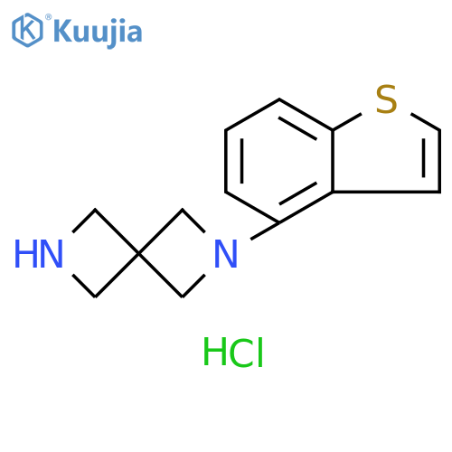 2-(benzothiophen-4-yl)-2,6-diazaspiro[3.3]heptane;hydrochloride structure