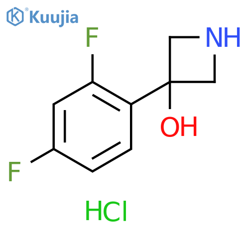 3-(2,4-difluorophenyl)azetidin-3-ol hydrochloride structure