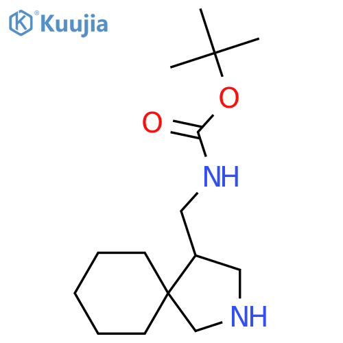tert-Butyl ((2-azaspiro[4.5]decan-4-yl)methyl)carbamate structure
