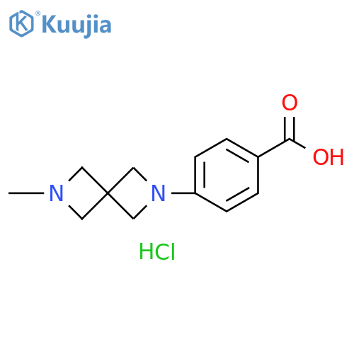 4-(6-methyl-2,6-diazaspiro[3.3]heptan-2-yl)benzoic acid;hydrochloride structure