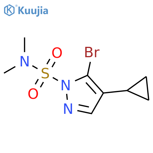 5-Bromo-4-cyclopropyl-N,N-dimethyl-1H-pyrazole-1-sulfonamide structure
